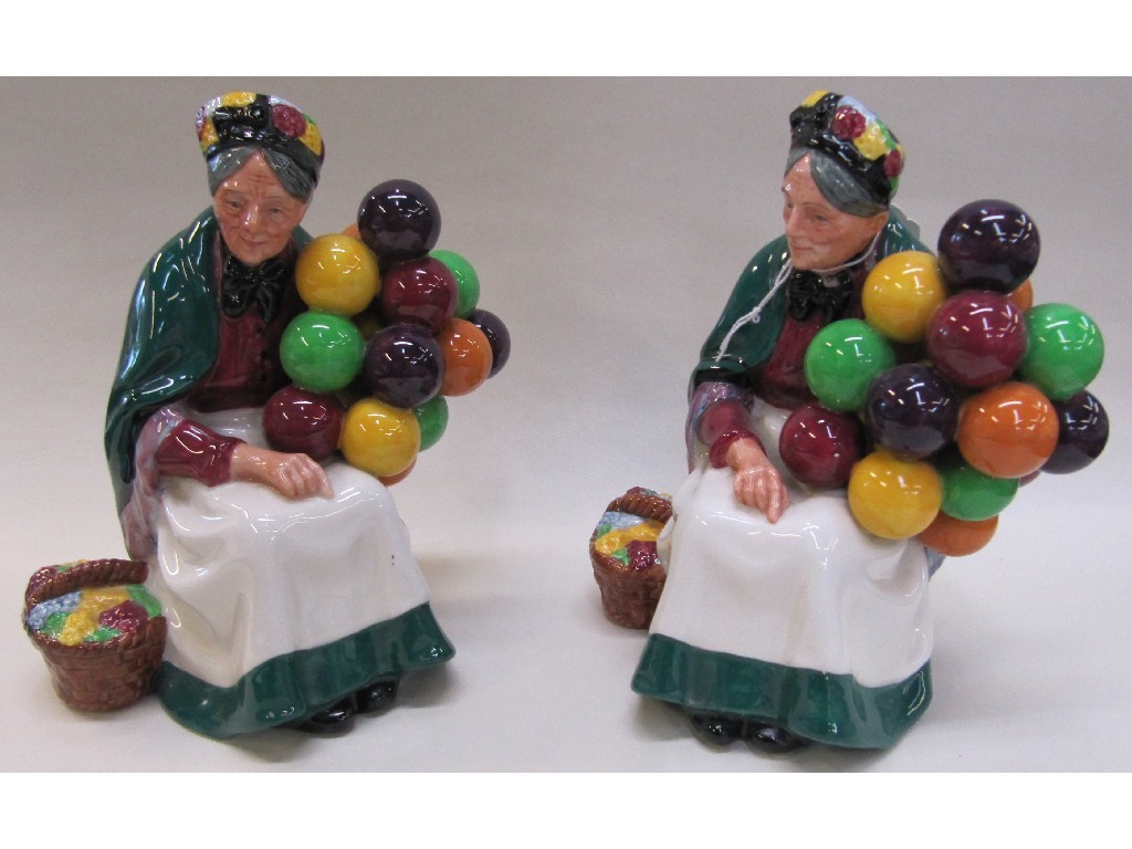 Appraisal: Two Royal Doulton figures of The Old Balloon Seller HN