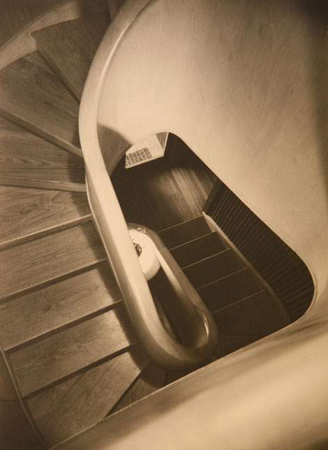 Appraisal: Man Ray photograph stairwell matted signed on mat Man Ray