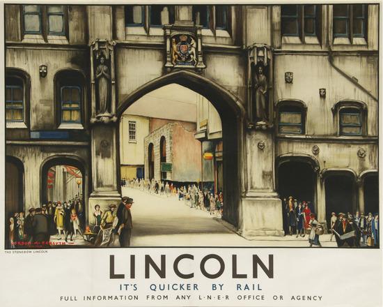 Appraisal: FORSYTH Gordon Mitchell - LINCOLN the Stonebow LNER lithograph in