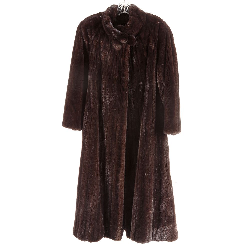 Appraisal: Saks Jandel Brown Mink Full-Length Coat Condition Lining is loose