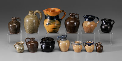 Appraisal: Miniature Pottery Collection probably Southern th and th centuries jugs