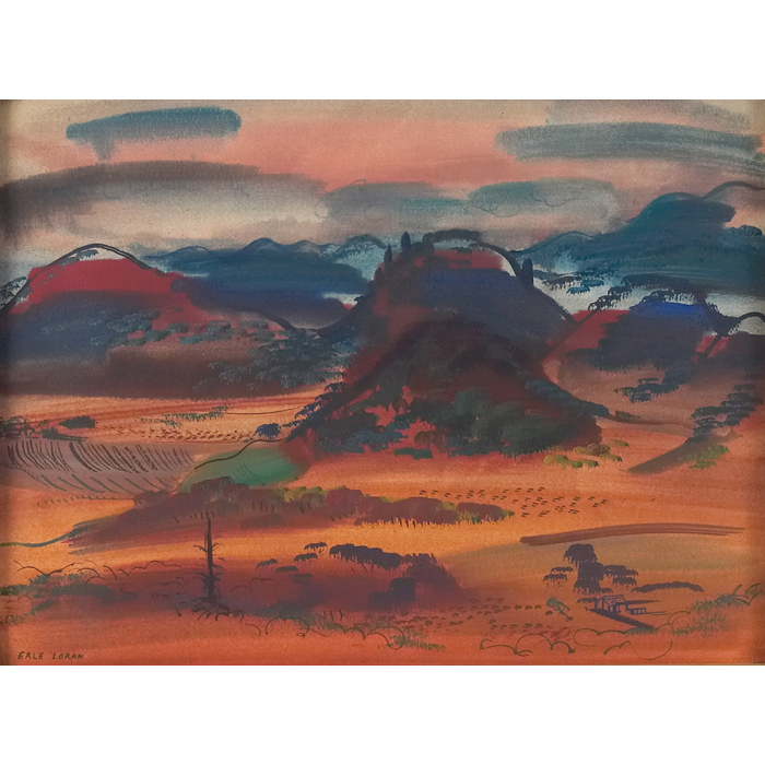 Appraisal: Erle Loran American - California Landscape c mixed media on