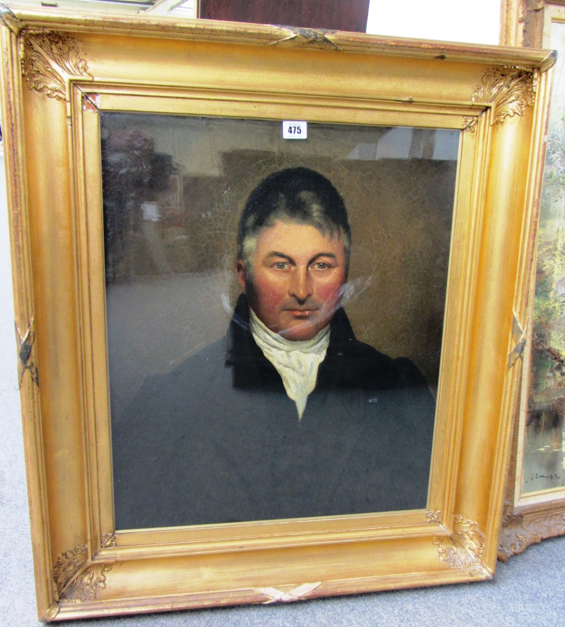 Appraisal: English School th century Portrait of a gentleman oil on