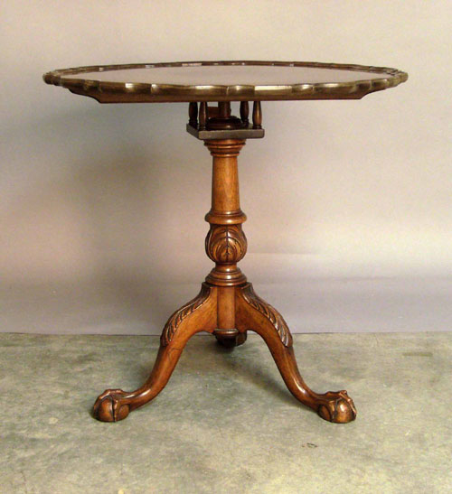 Appraisal: Chippendale style piecrust tea table h w together with a