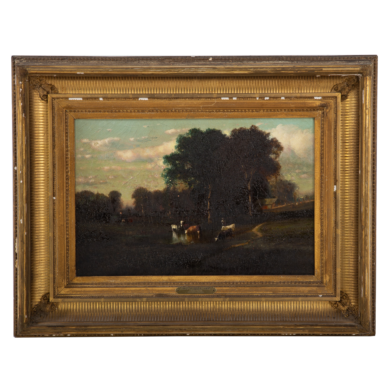 Appraisal: ATTRIB TO JAMES MCDOUGAL HART LANDSCAPE OIL Scottish American -