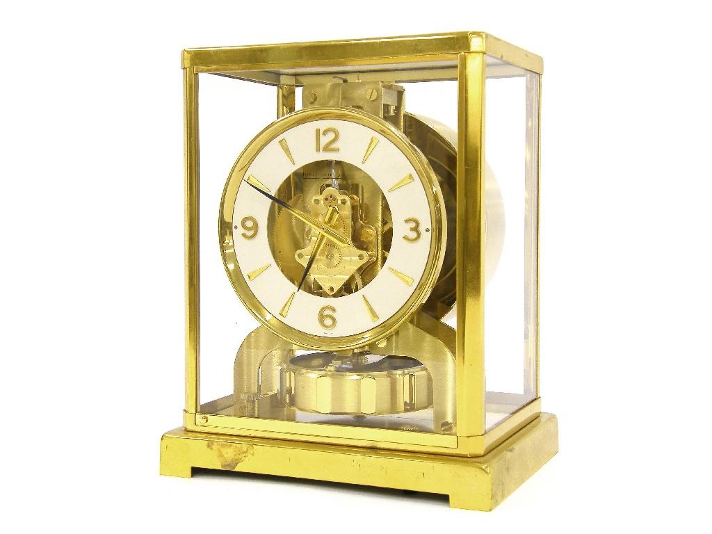 Appraisal: Jaeger Le Coultre Atmos clock model the white chapter ring