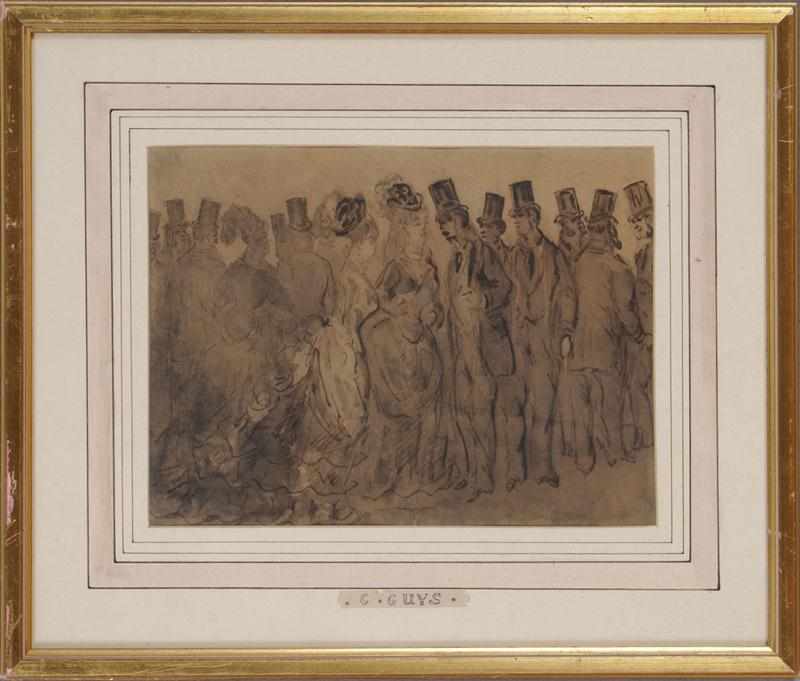 Appraisal: ATTRIBUTED TO CONSTANTIN GUYS - SOIR E Ink on paper