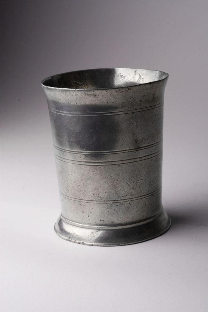 Appraisal: PEWTER BEAKER ATTRIBUTED TO JOHN WILL - New York City