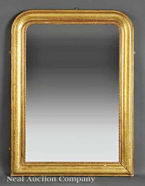 Appraisal: A Louis Philippe Damascene Gilt Mirror early th c burnished