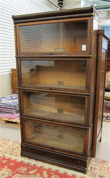 Appraisal: STACKING SECTIONAL OAK BOOKCASE The Globe-Wernicke Co Ohio first quarter