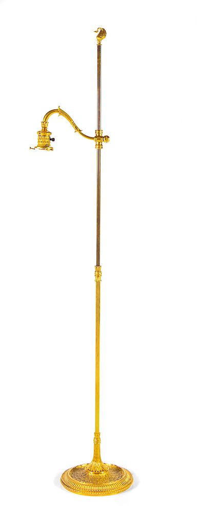 Appraisal: A Gilt Bronze Floor Lamp A Gilt Bronze Floor Lamp