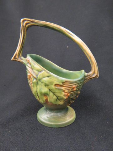 Appraisal: Roseville Pottery Bushberry Basket green - excellent