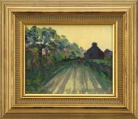 Appraisal: FRANKLIN EDWARD MORRIS American - MAINE COUNTRY ROAD Oil on