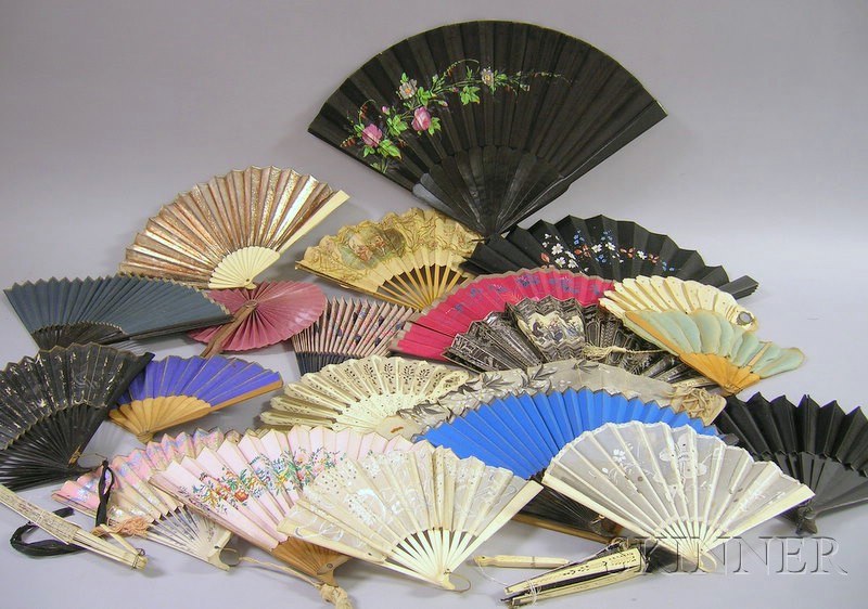 Appraisal: Approximately Twenty-two Assorted Lady's Hand Fans