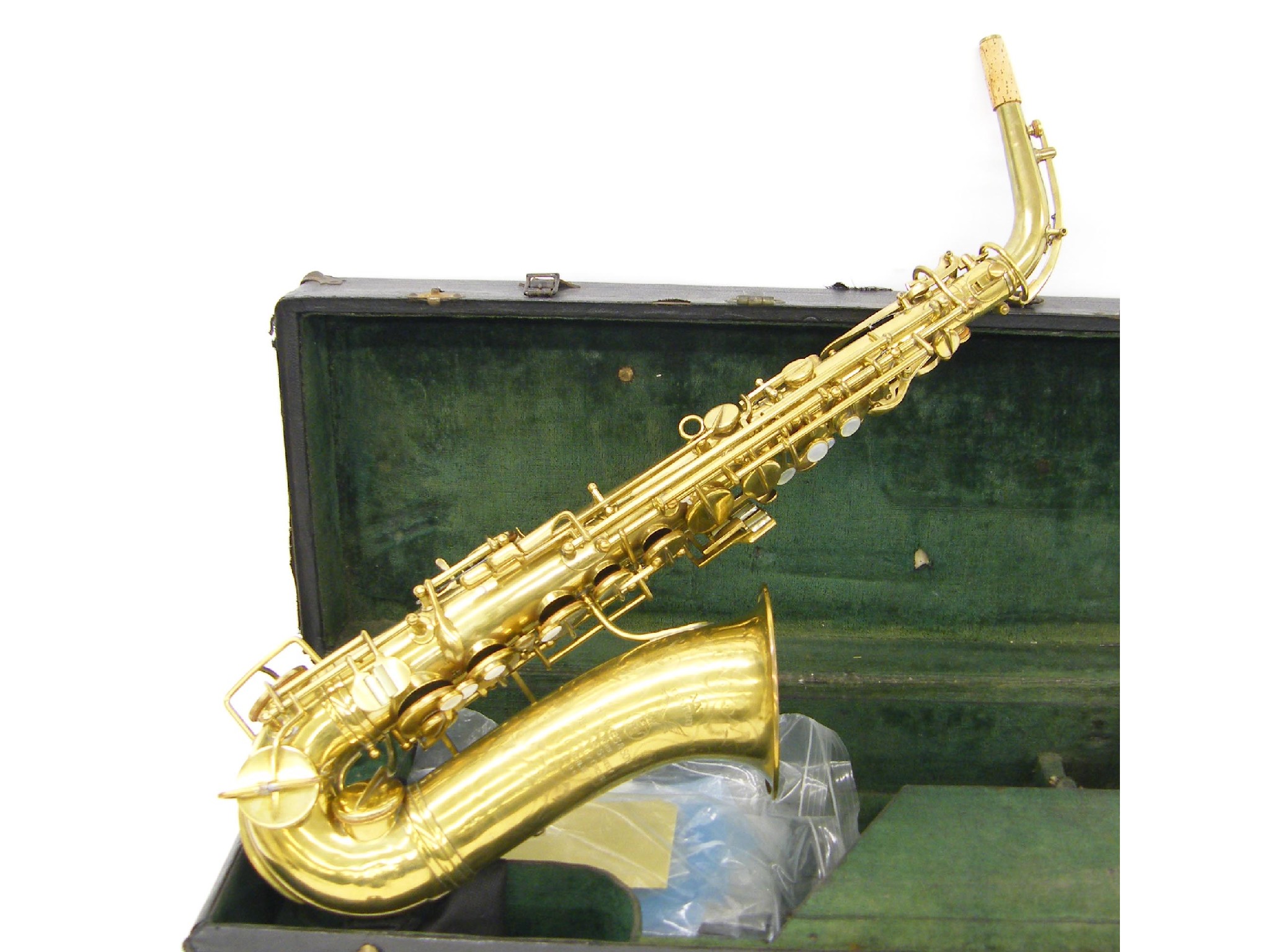 Appraisal: Hawkes Son gold lacquered alto saxophone inscribed XX Century Hawkes