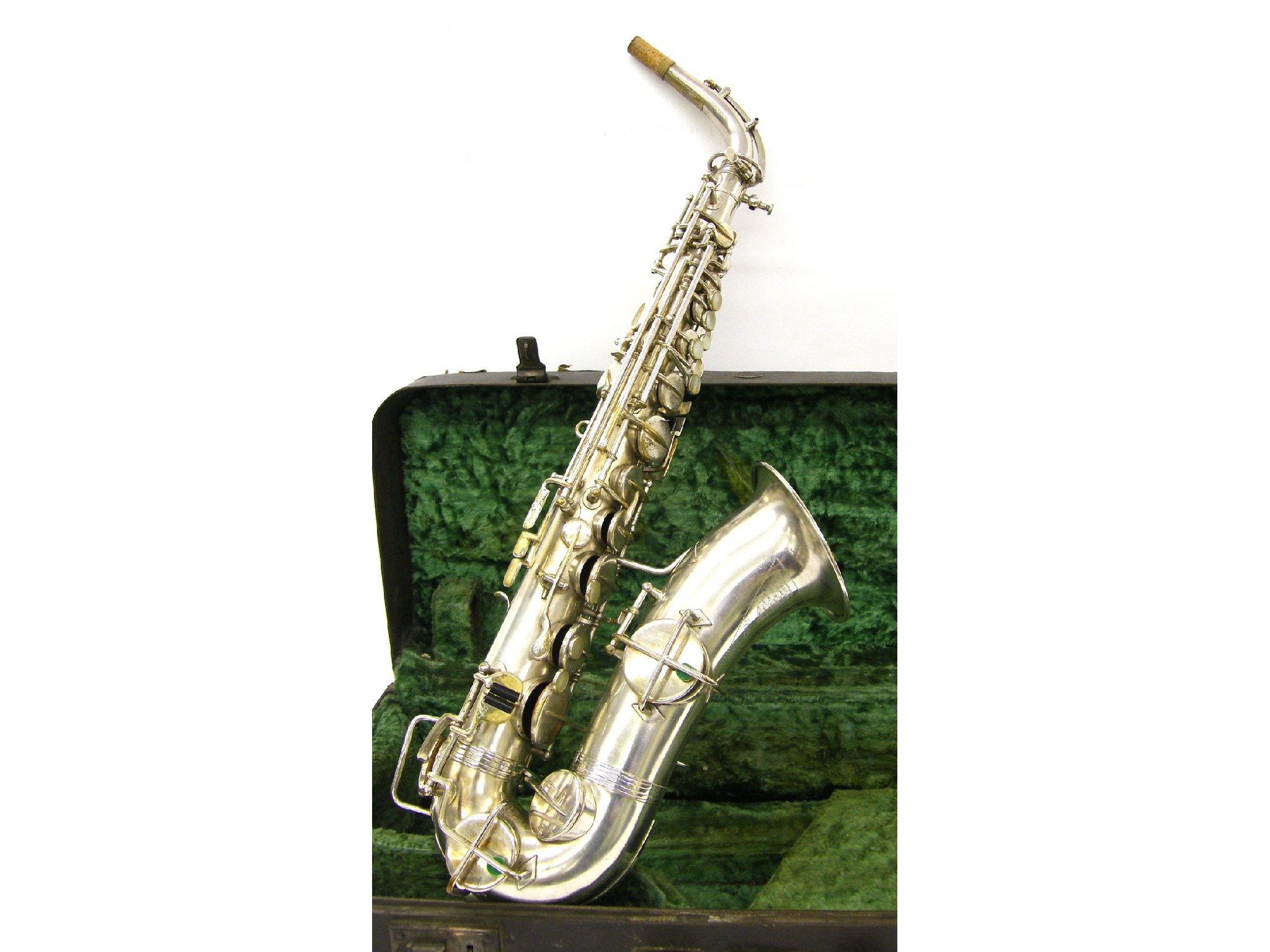 Appraisal: Elkhart silver plated alto saxophone ser no case