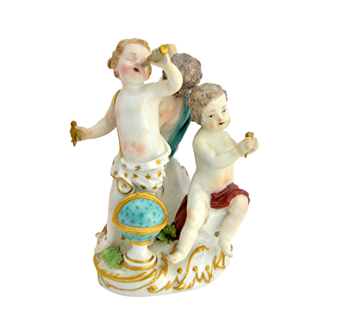 Appraisal: A Meissen group allegorical of Science circa - modelled as