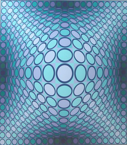 Appraisal: Artist Vasarely Victor Hungarian French - Title Untitled Date Medium