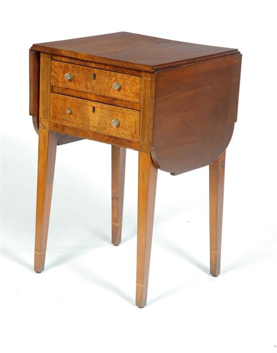 Appraisal: HEPPLEWHITE DROP LEAF TABLE American early th century mahogany with