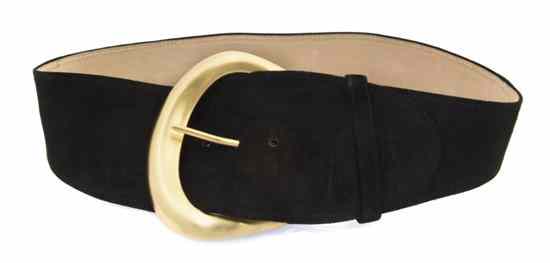 Appraisal: A Robert Lee Morris for Donna Karan Black Suede Belt