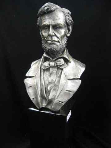 Appraisal: Chilmark Pewter Sculpture ''Bust of Lincoln'' by Francis Barnum of