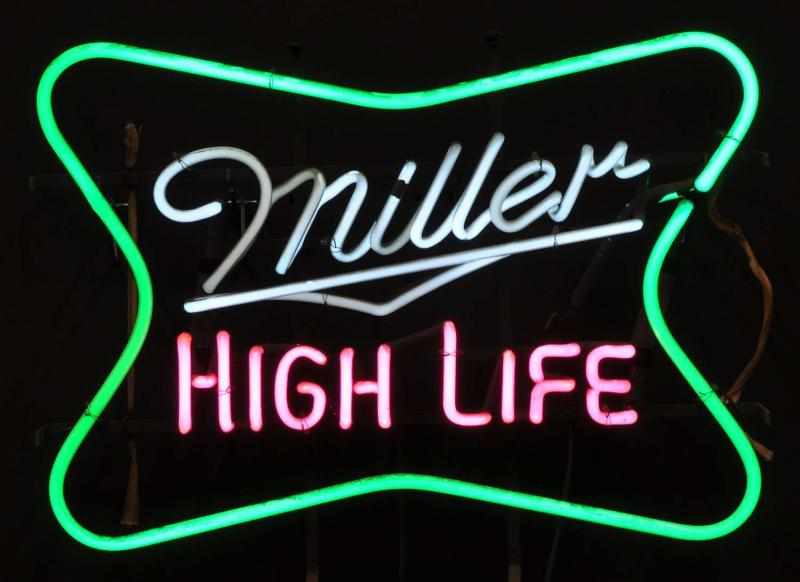 Appraisal: Miller Soft Cross Neon Sign Description s to s Miller