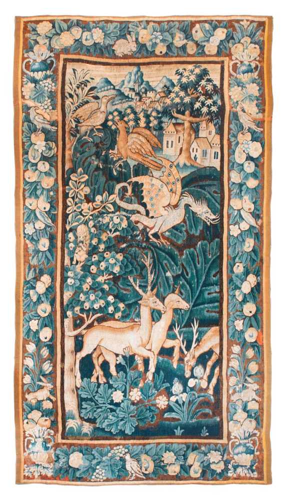 Appraisal: PAIR OF TAPESTRIES probably Brussels th century H each cm