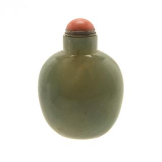 Appraisal: A Jadeite Snuff Bottle th Century cm A Jadeite Snuff