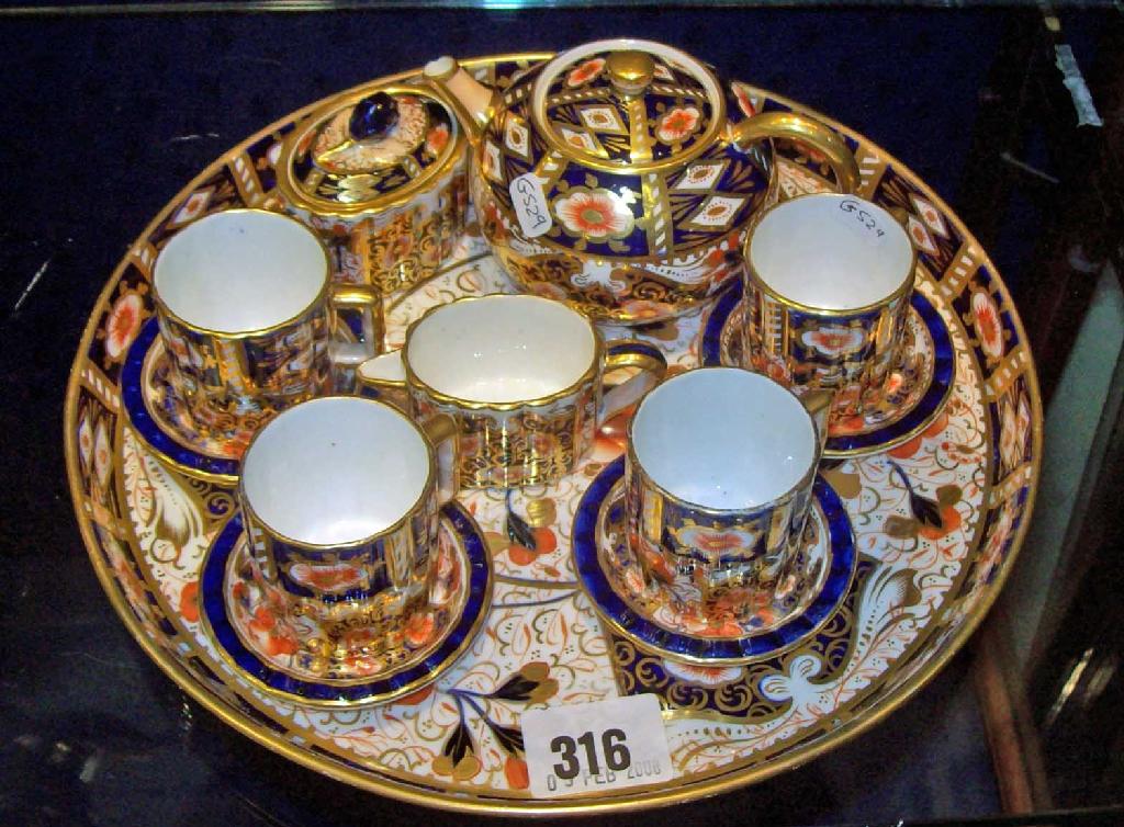 Appraisal: A Royal Crown Derby Imari pattern tea service on tray