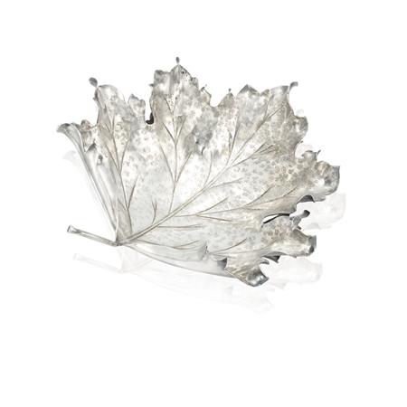 Appraisal: Sterling Silver Leaf Dish Buccellati Estimate -