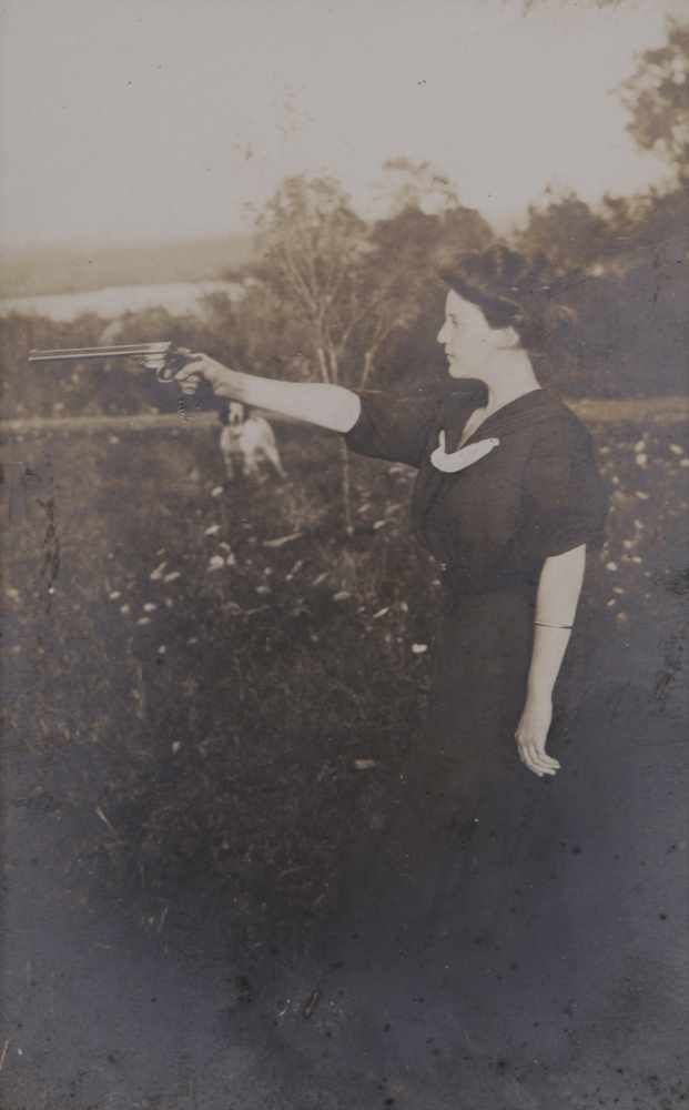 Appraisal: UNKNOWN C TARGET PRACTICE Silver print Provenance Property from the