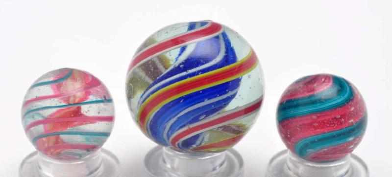 Appraisal: Lot of Handmade Marbles Description Includes one heavily twisted single