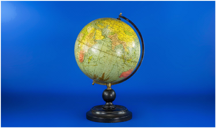 Appraisal: Phillips British Empire Globe on black lacquered plinth inches in