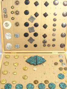 Appraisal: A collection of interesting buttons including military and naval Victorian