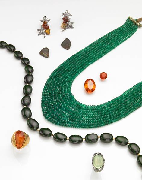 Appraisal: Maw-sit-sit Bead Necklace Burma An unusual necklace consisting of nineteen