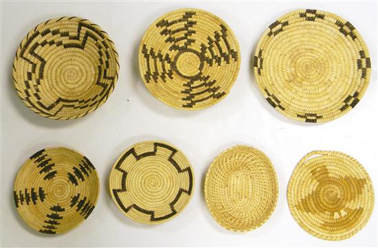 Appraisal: Collection of American Indian baskets and trays some possibly Papago