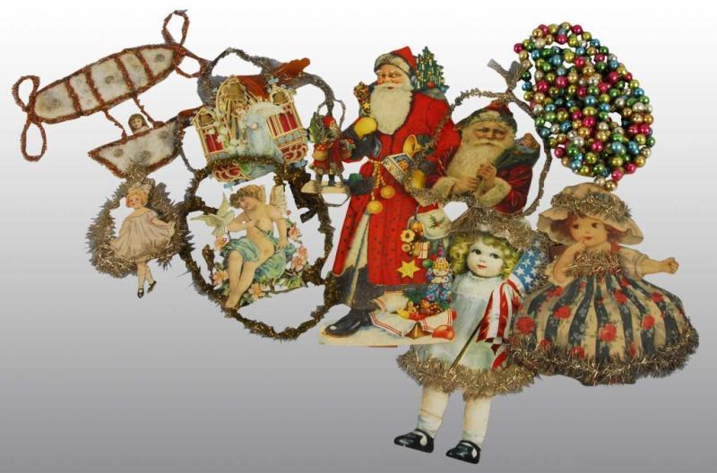 Appraisal: Lot of Christmas Ornaments Description Nice assortment includes German Santa