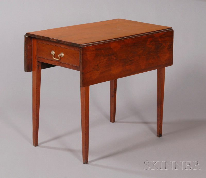 Appraisal: Cherry Pembroke Table New England early th century refinished restored