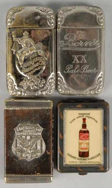 Appraisal: Lot of Advertising Match Safes Description Includes two silver and