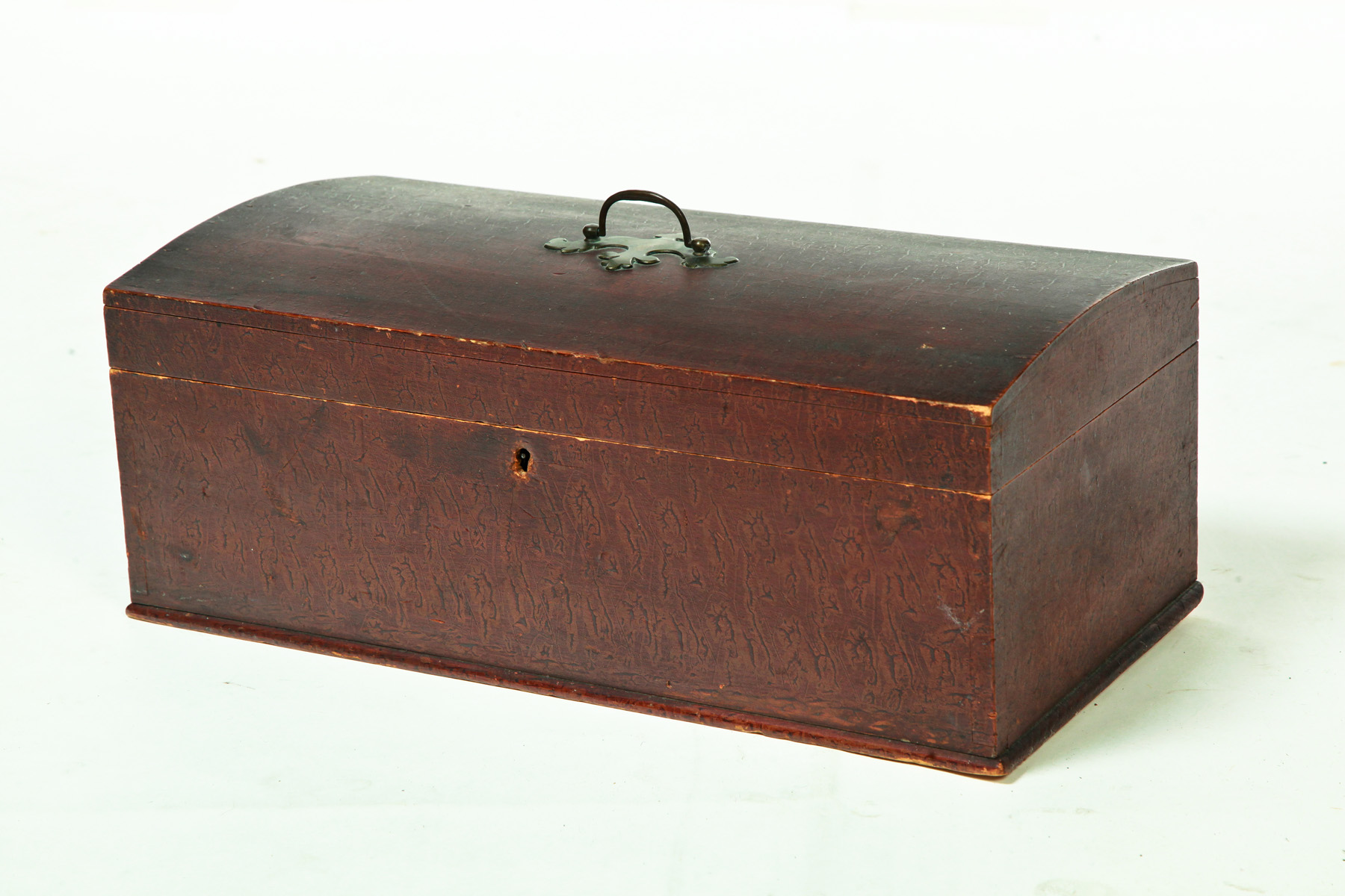 Appraisal: AMERICAN DECORATED DOME TOP DOCUMENT BOX New England nd quarter-