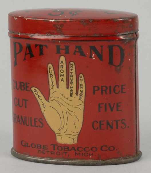 Appraisal: Pat Hand Tobacco Pocket Tin Condition Excellent Size - T