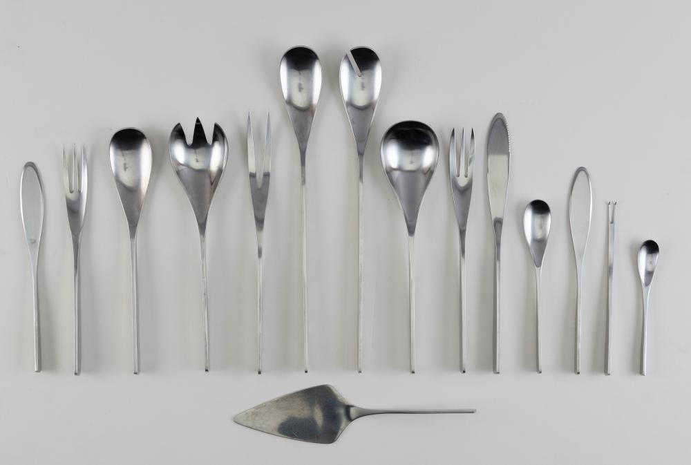 Appraisal: JOHAN HAGEN FOR SIVAL STAINLESS STEEL FLATWARE SERVICE FOR EIGHT