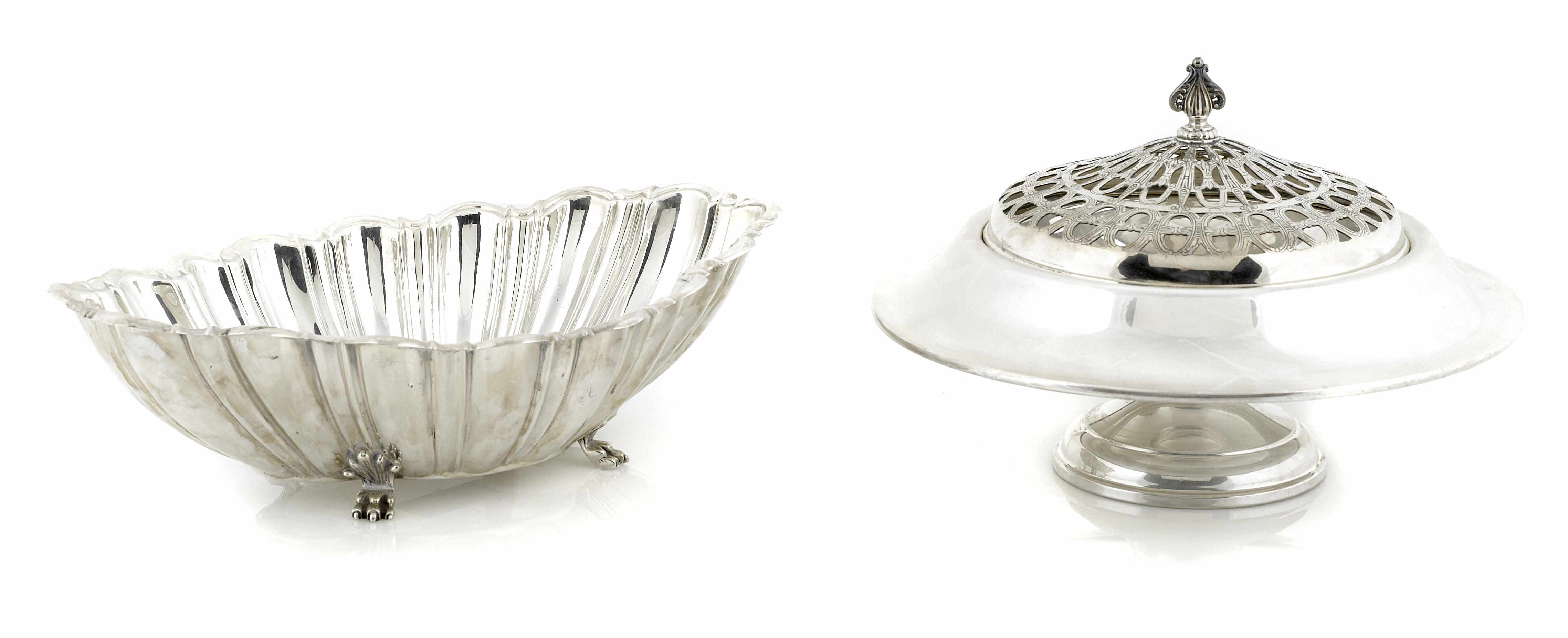 Appraisal: Property of Various Owners Two American sterling silver bowls mid-