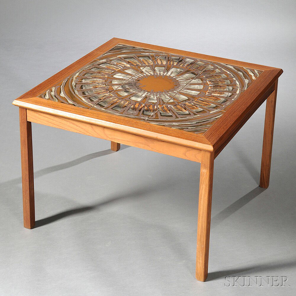 Appraisal: Toften Teak Tile-top Low Table Denmark mid- th century the