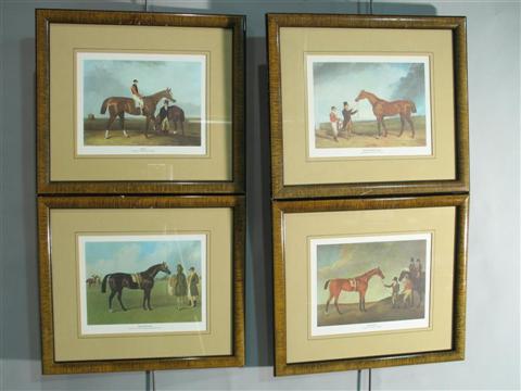 Appraisal: SET OF FOUR HORSE PRINTS After originals painted by Edwin