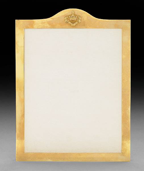 Appraisal: An KT gold photo frameTiffany amp Co New York NY