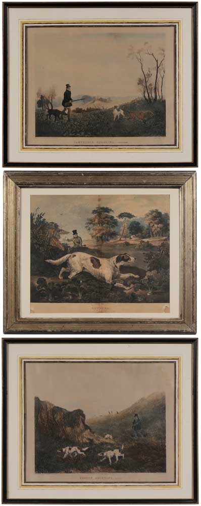 Appraisal: Three Sporting Prints British th century Partridge Shooting and Grouse