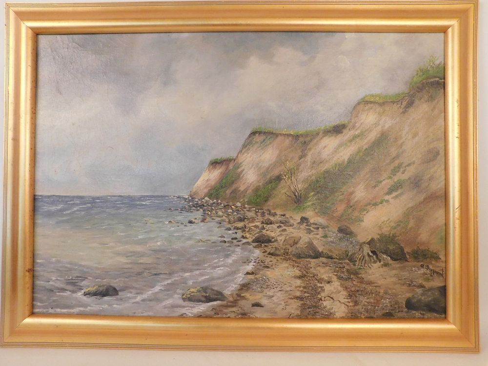 Appraisal: A DUPONT DUNES PAINTING Old oil painting on canvas of