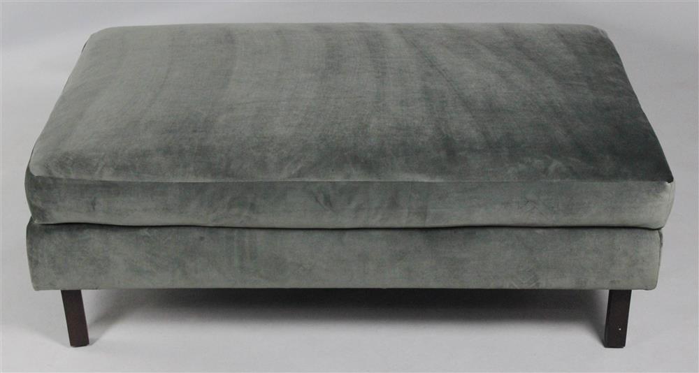 Appraisal: NEW CALVIN KLEIN LYNBROOK OTTOMAN IN VELVET EN SUITE rectangular