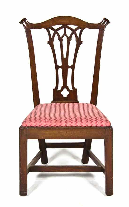 Appraisal: A Georgian Style Mahogany Side Chair having a pierce carved